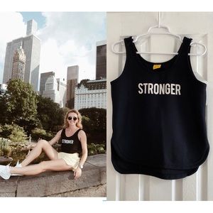STRONGER black tank top. Size S